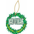 Las Vegas Block Letter $100 Wreath Ornament w/ Mirrored Back (12 Sq. Inch)